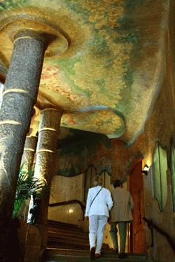 The interior of a Gaudi designed house